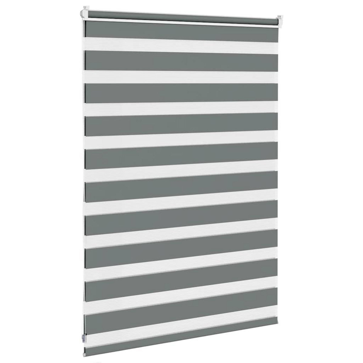 VIDAXL Store zebre gris fonce largeur du tissu 90,9 cm polyester