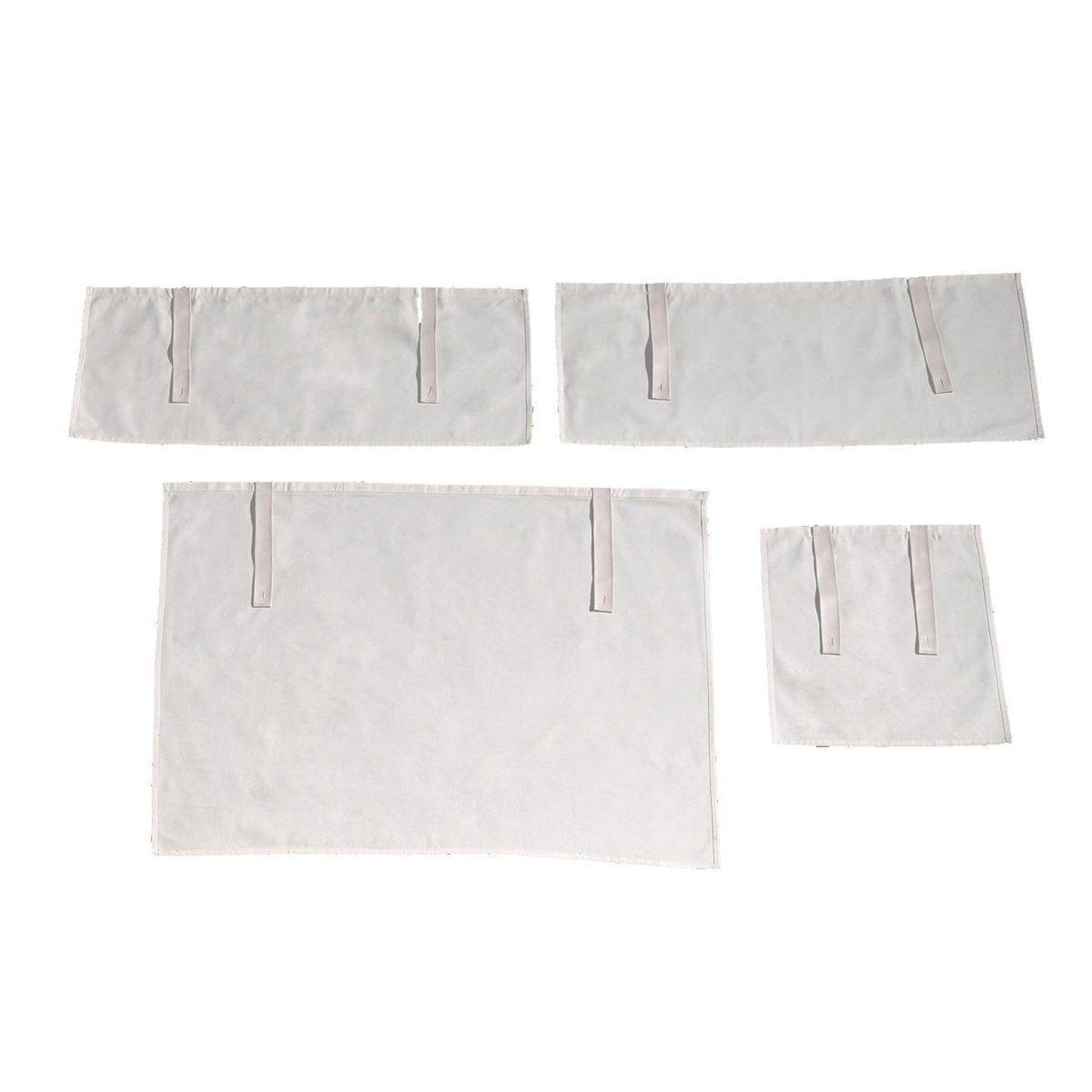 Voir la diapositive 4 : Paris Prix Pack - lit cabane enfant, sommier & 4 rideaux  charlotte  90x200cm beige