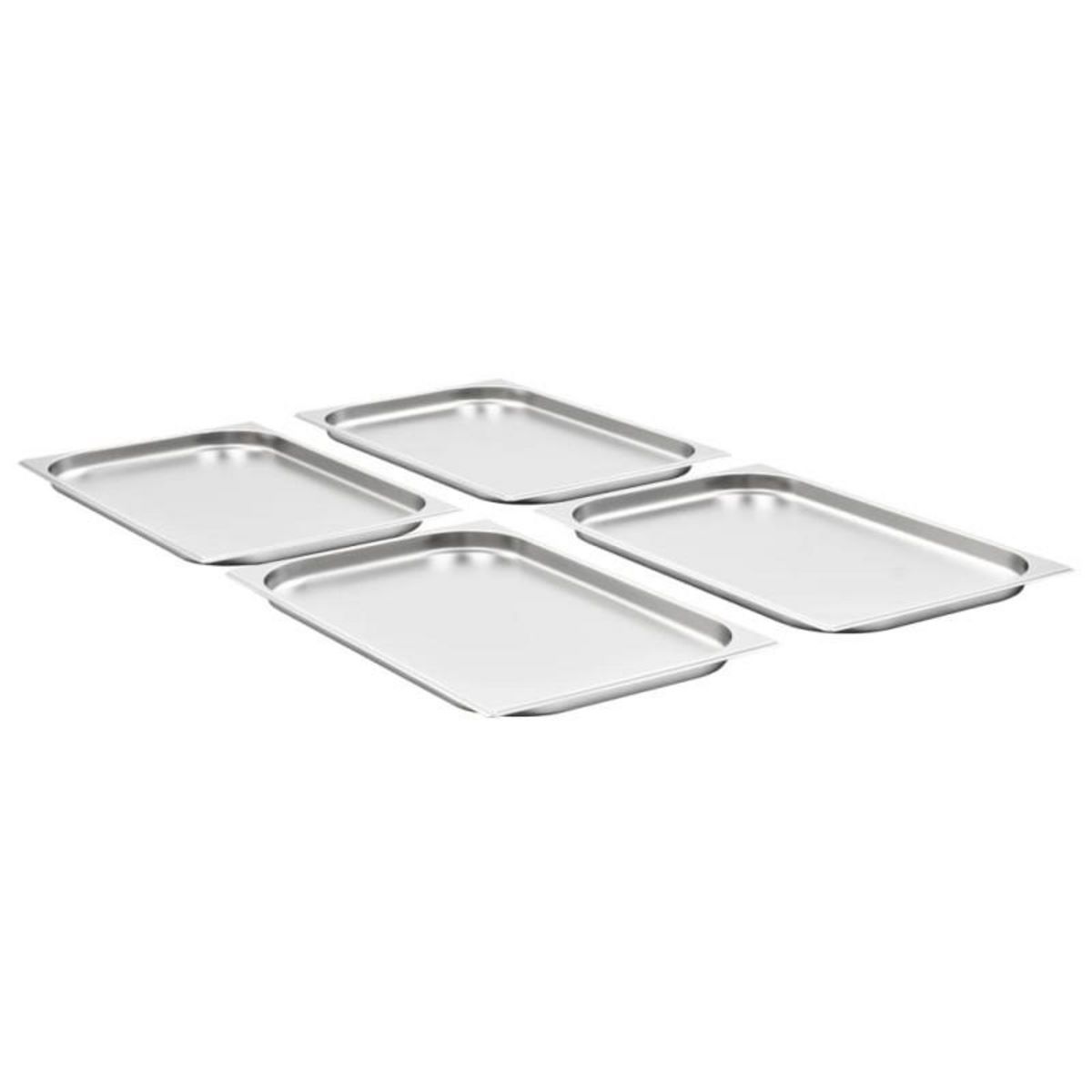 VIDAXL Récipients Gastronorm 4 pcs GN 1 1 20 mm Acier inoxydable