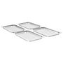 Voir la diapositive 2 : VIDAXL Récipients Gastronorm 4 pcs GN 1 1 20 mm Acier inoxydable