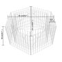 Voir la diapositive 6 : VIDAXL Lit sureleve a gabion hexagonale 100 x 90 x 50 cm