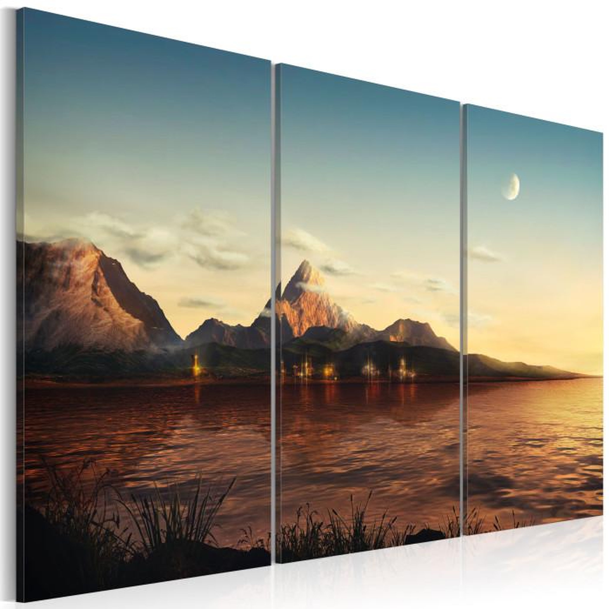 Paris Prix Tableau Imprimé  Soirée Chaude dans Les Montagnes. Coloris disponibles : Multicolore