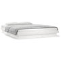Voir la diapositive 4 : VIDAXL Cadre de lit a LED sans matelas blanc bois massif