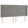 Voir la diapositive 2 : VIDAXL Tete de lit avec oreilles Gris clair 163x16x118/128 cm Velours