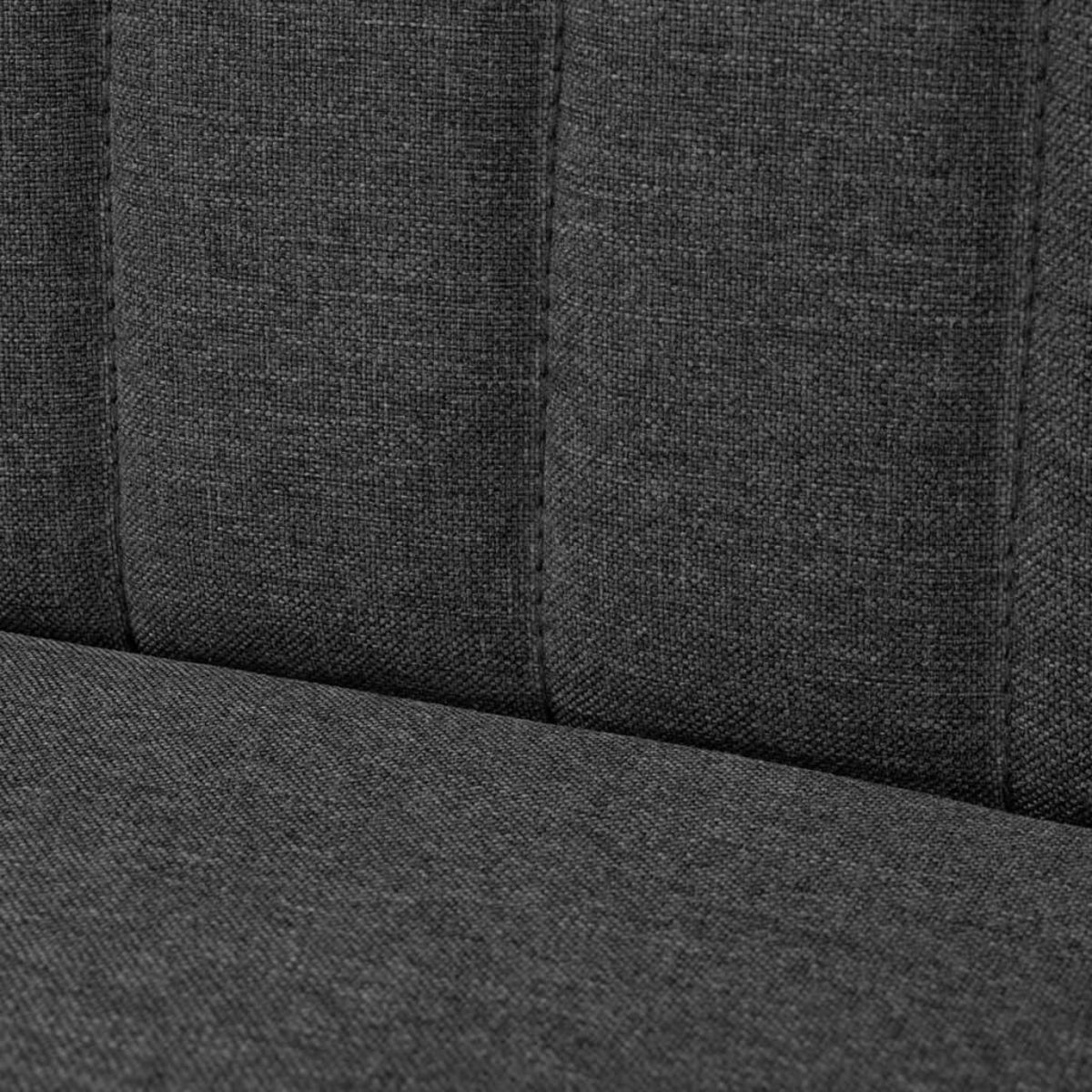VIDAXL Canape 117x55,5x77 cm Tissu Gris fonce