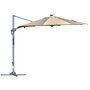 OUTSUNNY Parasol déporté octogonal parasol LED inclinable pivotant manivelle piètement acier dim. Ø 3 x 2,48H m beige