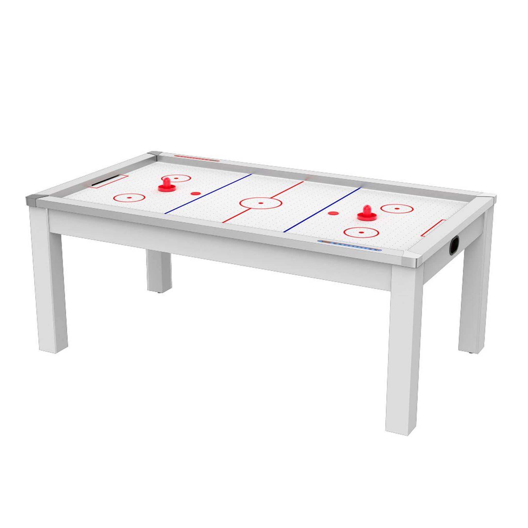 DE FAUGERES Table de Air Hockey Convertible  Calgary  213cm Blanc