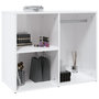 Voir la diapositive 5 : VIDAXL Armoire de dressing Blanc brillant 80x40x65cm Bois d'ingenierie