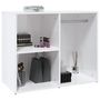 Voir la diapositive 5 : VIDAXL Armoire de dressing Blanc brillant 80x40x65cm Bois d'ingenierie