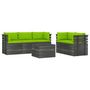 Voir la diapositive 2 : VIDAXL Salon palette de jardin 6 pcs avec coussins Bois de pin massif