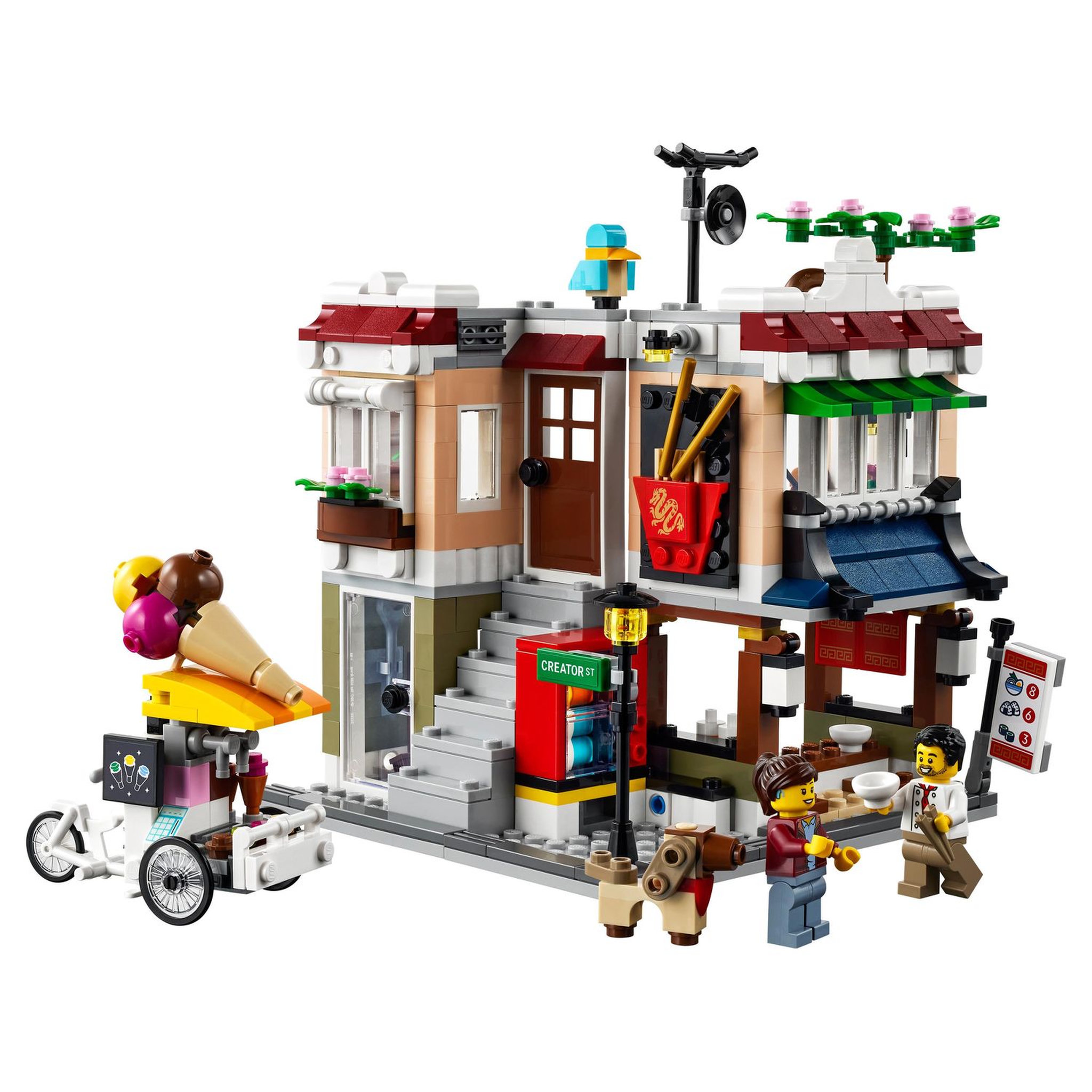 Voir la diapositive 3 : LEGO Creator 31131 3-en-1 Le Magasin de Nouille du Centre-Ville, Jouet Transformable en Magasin de Cycles, en Kiosque à Journaux ou en Salle d&rsquo;Arcade
