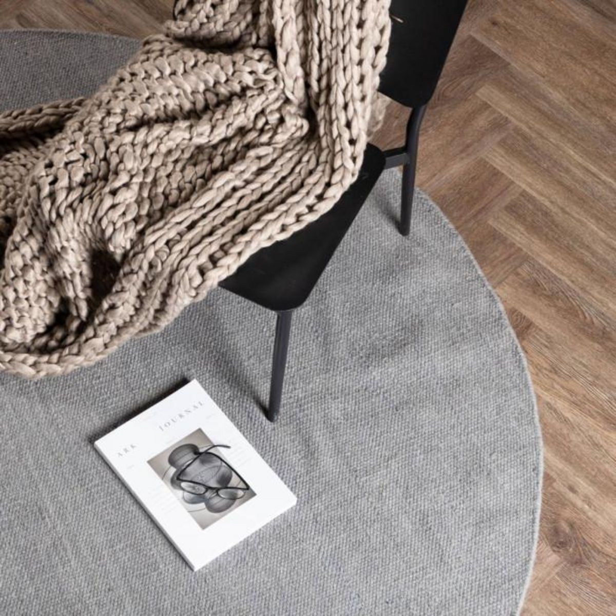 Paris Prix Tapis Rond  Jaipur  200cm Gris