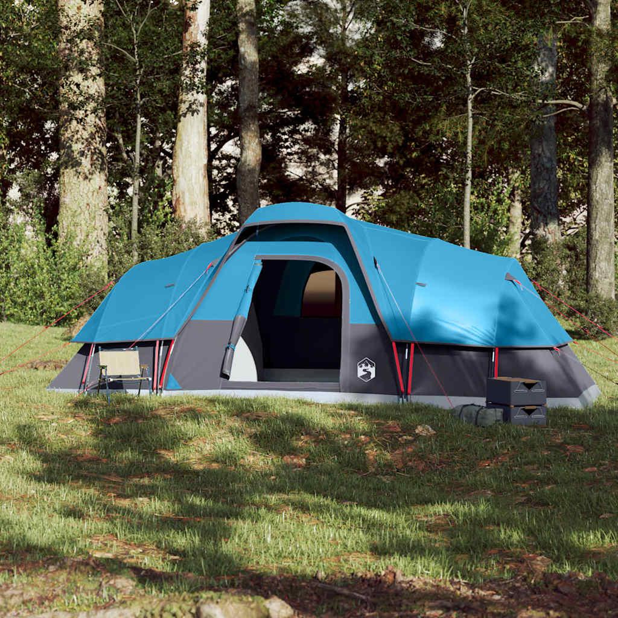 Voir la diapositive 3 : VIDAXL Tente a dome 11 personnes bleu impermeable