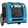 Voir la diapositive 5 : VIDAXL Remorque de velo pour animaux de compagnie bleu et gris