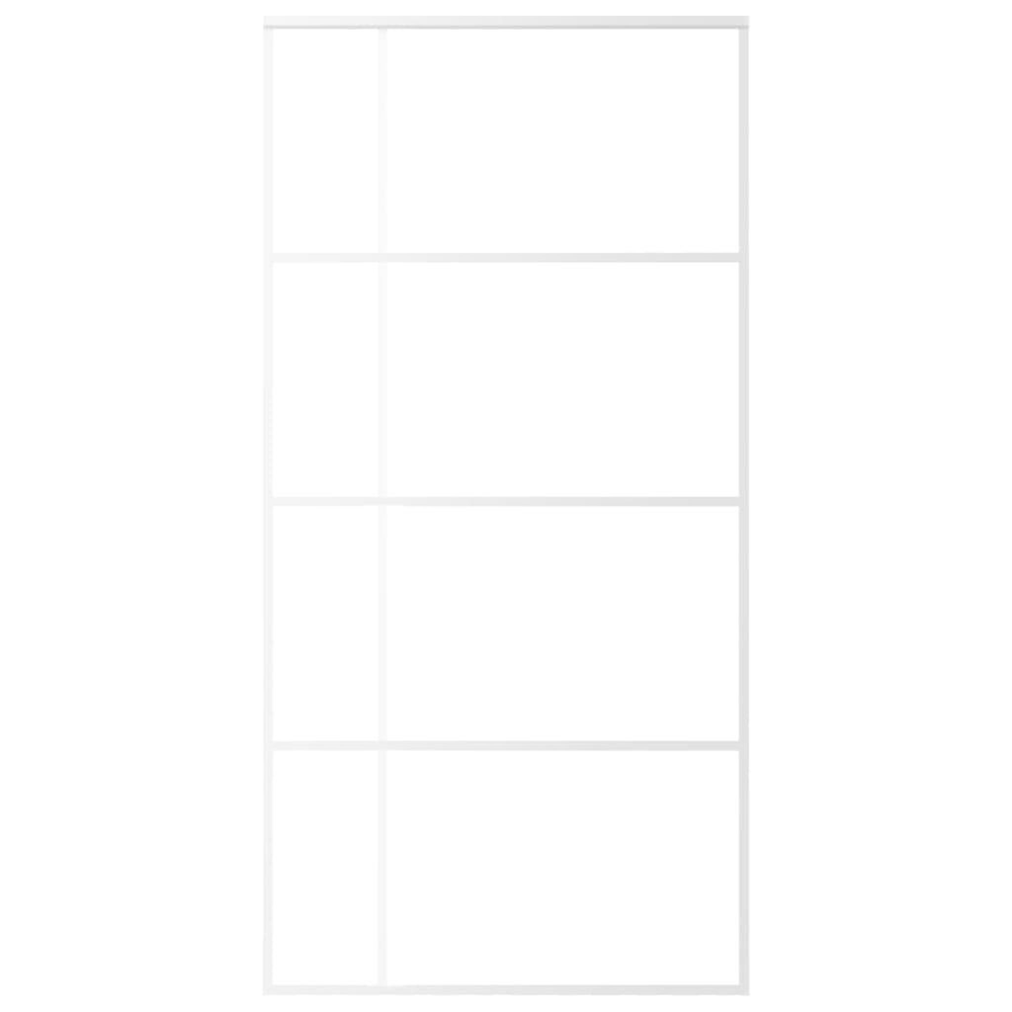 Voir la diapositive 3 : VIDAXL Porte coulissante Verre ESG et aluminium 102,5x205 cm Blanc