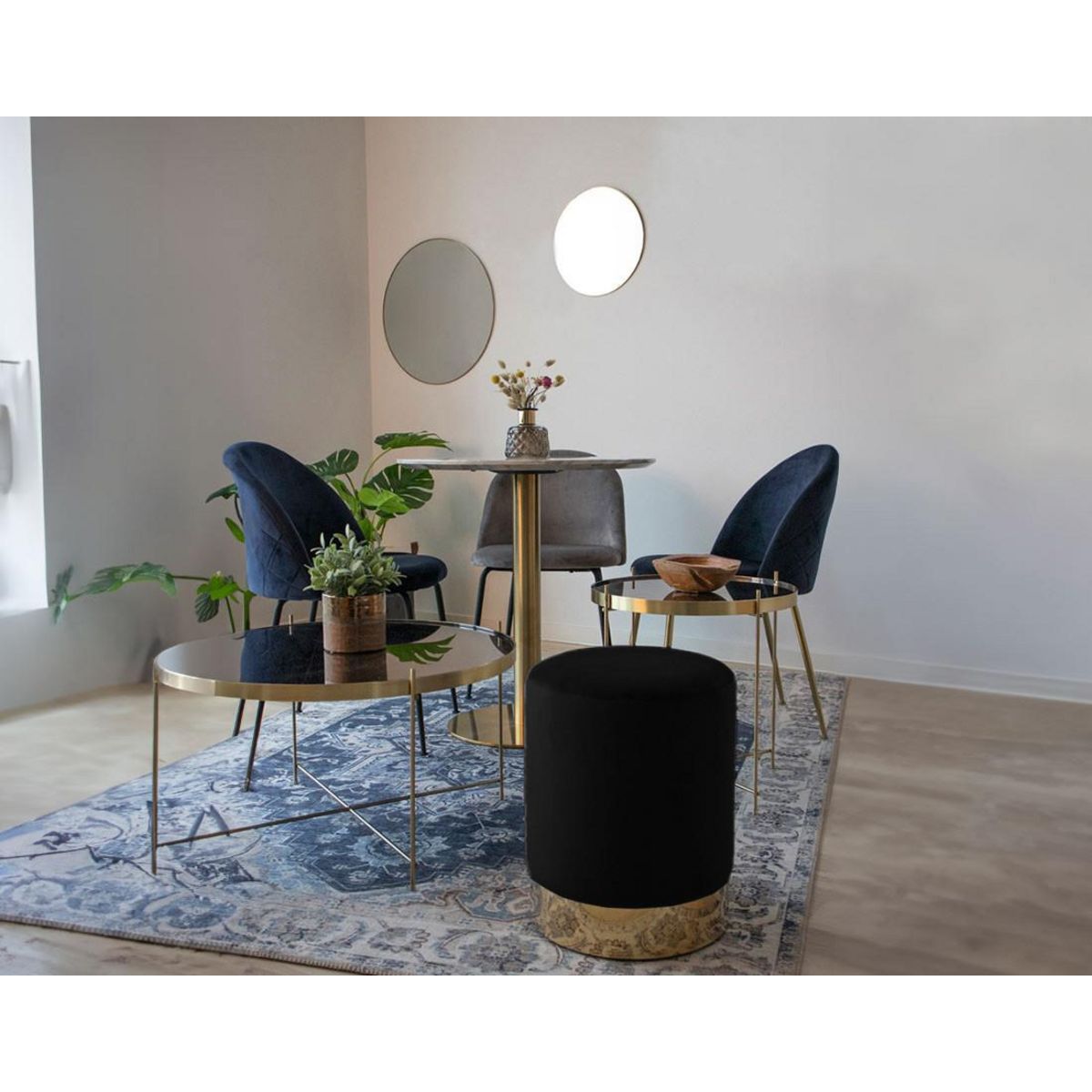 LISA DESIGN Velana - pouf - en velours