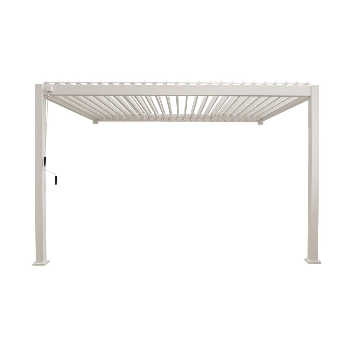 SWEEEK Pergola bioclimatique aluminium adossée lames orientables 4x3m Triomphe