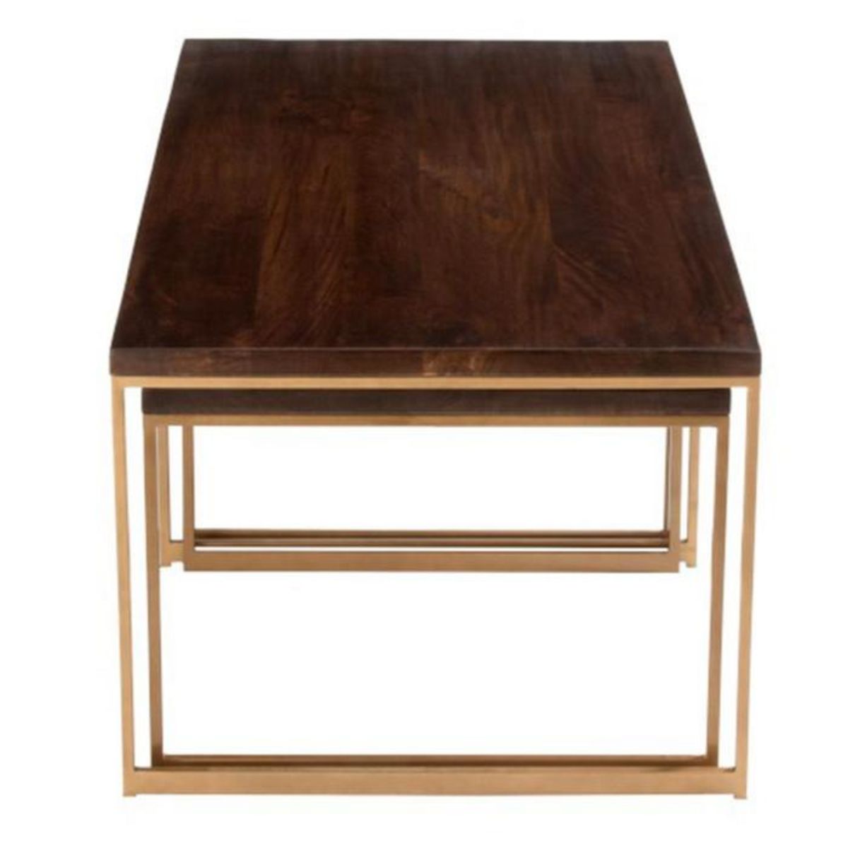 Paris Prix Table Basse 3 Parties Design  Rafi  120cm Marron