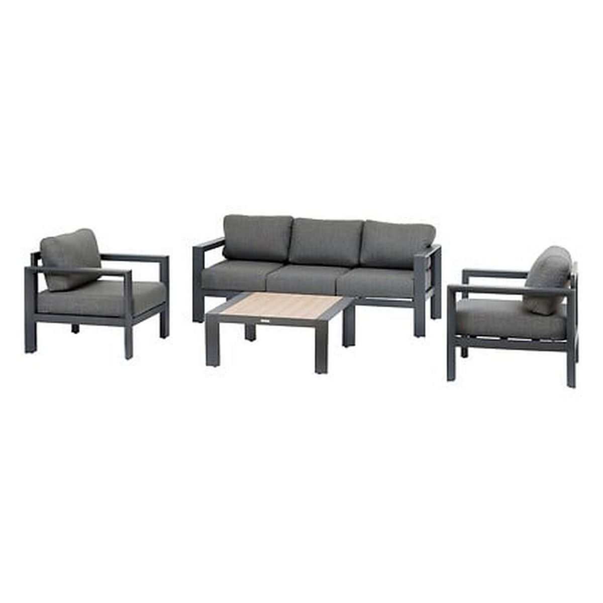 HESPERIDE Salon de jardin en aluminium 5 places EVASION