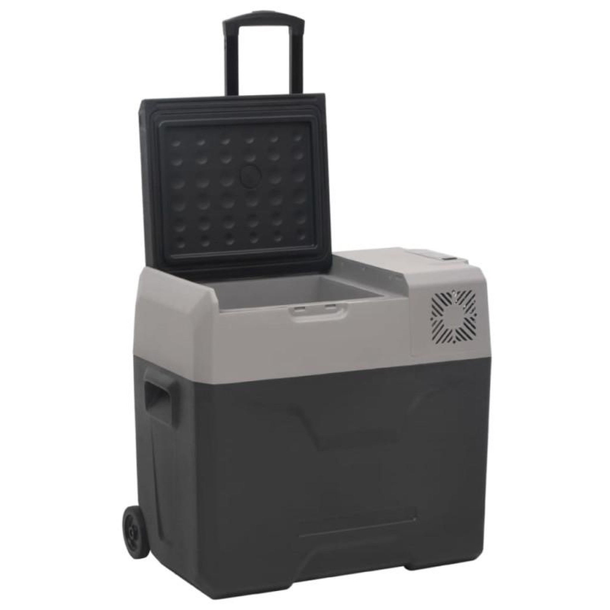 Voir la diapositive 3 : VIDAXL Glacière avec roue et adaptateur noir et gris 50L polypropylène