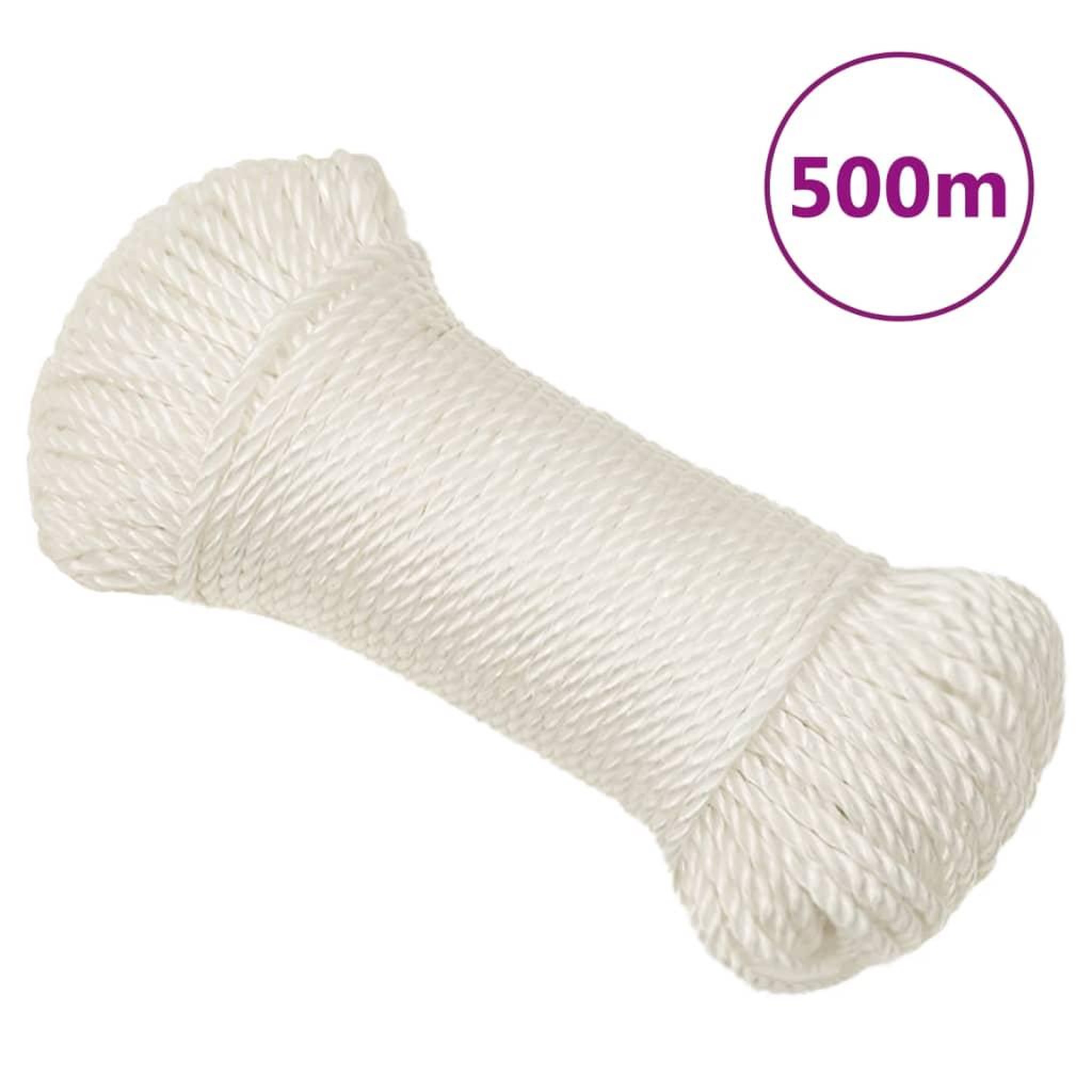 Voir la diapositive 1 : VIDAXL Corde de travail Blanc 3 mm 500 m polypropylene