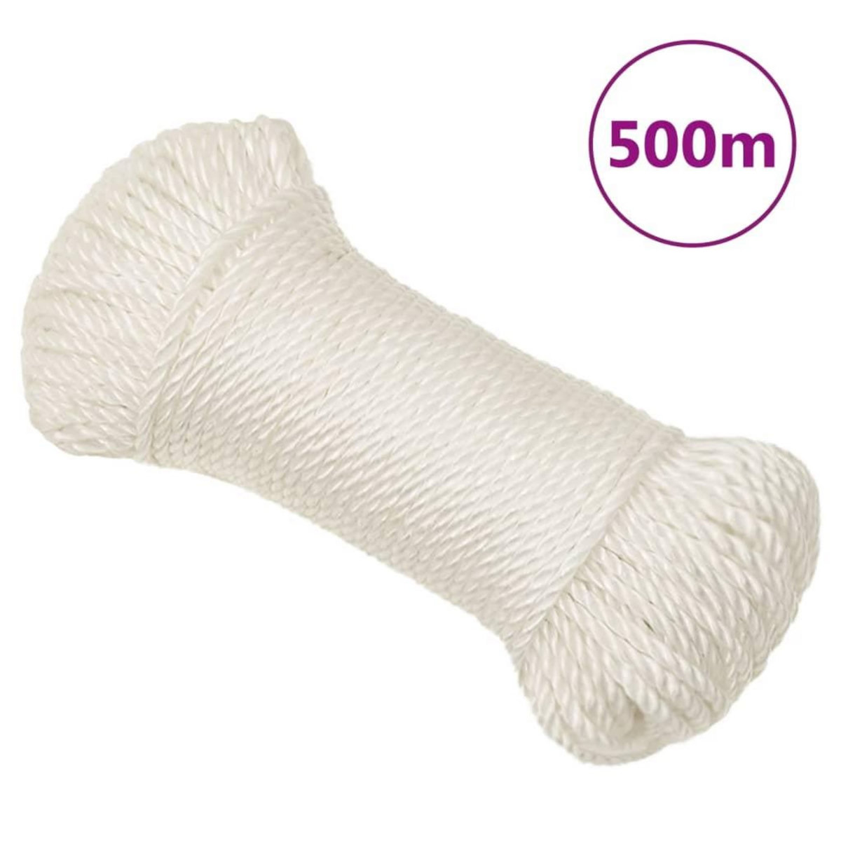 VIDAXL Corde de travail Blanc 3 mm 500 m polypropylene