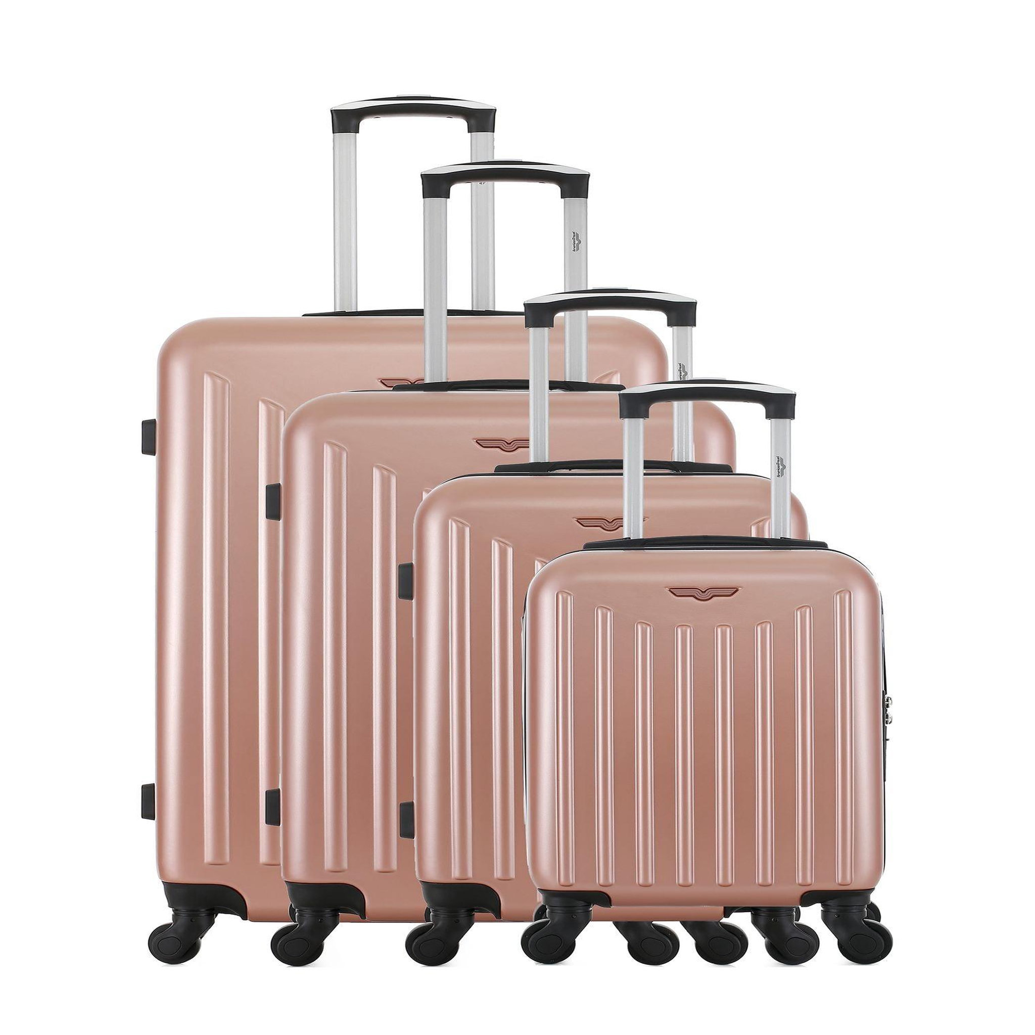 AMERICAN TRAVEL American travel - set de 4 valises brooklyn-m 75 cm 4 roues. Coloris disponibles : Gris, Rose, Vert, Beige, Bleu, Noir