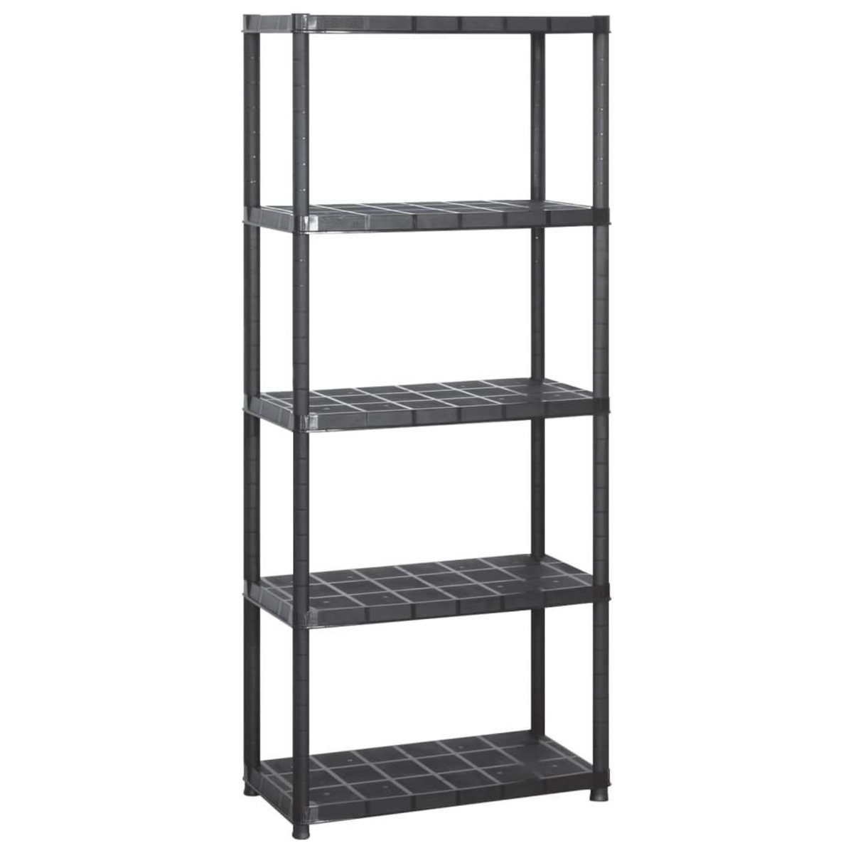 VIDAXL Etagere de rangement a 5 niveaux Noir 213x38x170 cm Plastique