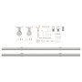 Voir la diapositive 4 : VIDAXL Kit fixation porte coulissante 200 cm Acier inoxydable Argente
