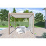 Voir la diapositive 6 : Pergola Bioclimatique autoportée 3X4 m - Aluminium - Beige agate/blanc -  VS OmBREA®
