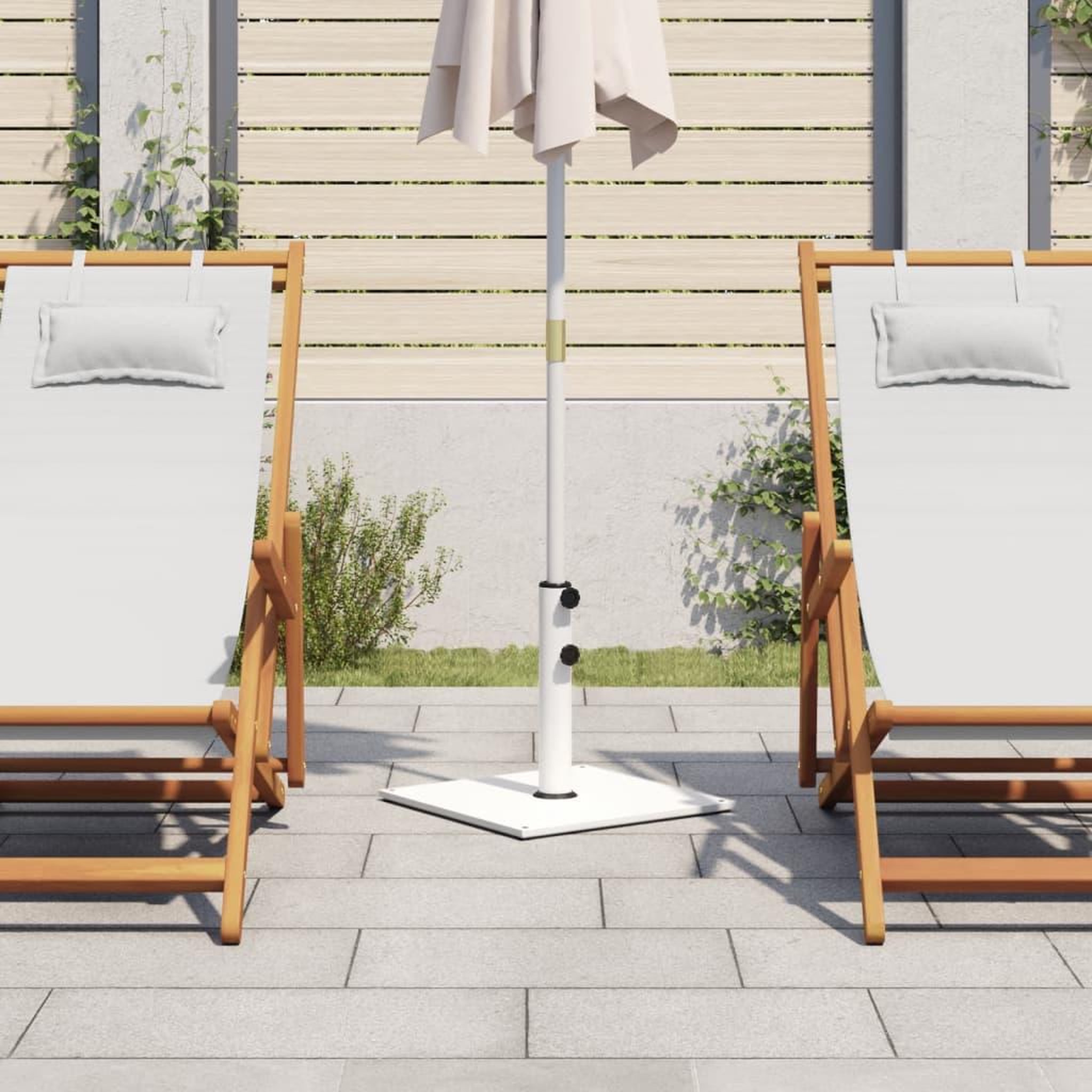 Voir la diapositive 3 : VIDAXL Base de parasol pour mats Ø32/38/48 mm 17 kg carre