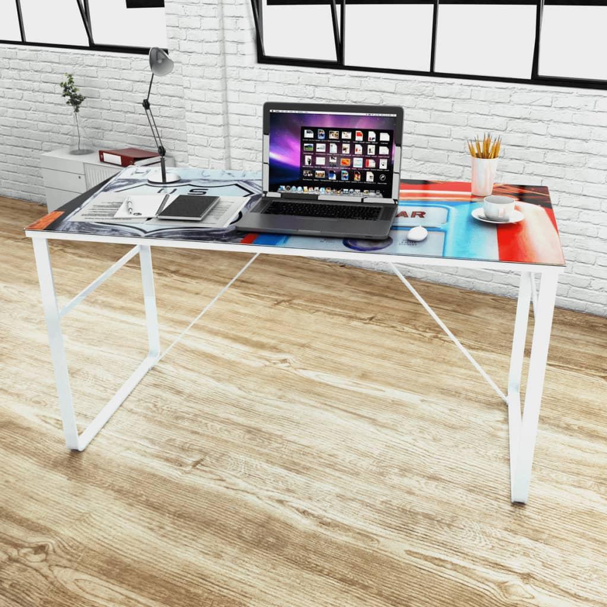 Voir la diapositive 1 : VIDAXL Bureau rectangulaire unique
