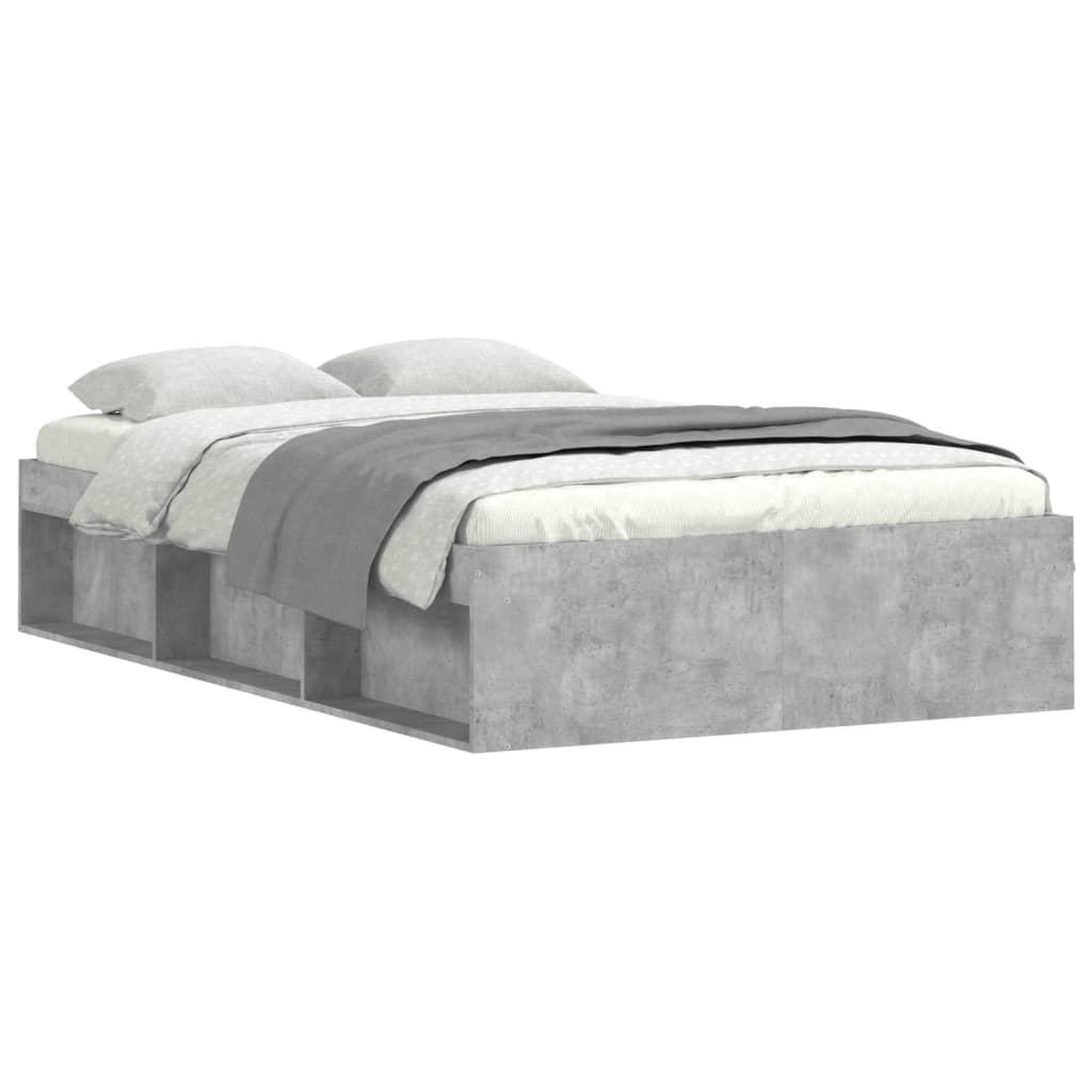 Voir la diapositive 2 : VIDAXL Cadre de lit sans matelas gris beton 120x200 cm