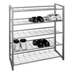 Paris Prix Range-Chaussures 5 Niveaux  Plase  106cm Argent