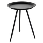 Paris Prix Table d'Appoint Design en Métal  Laqué  47cm Noir