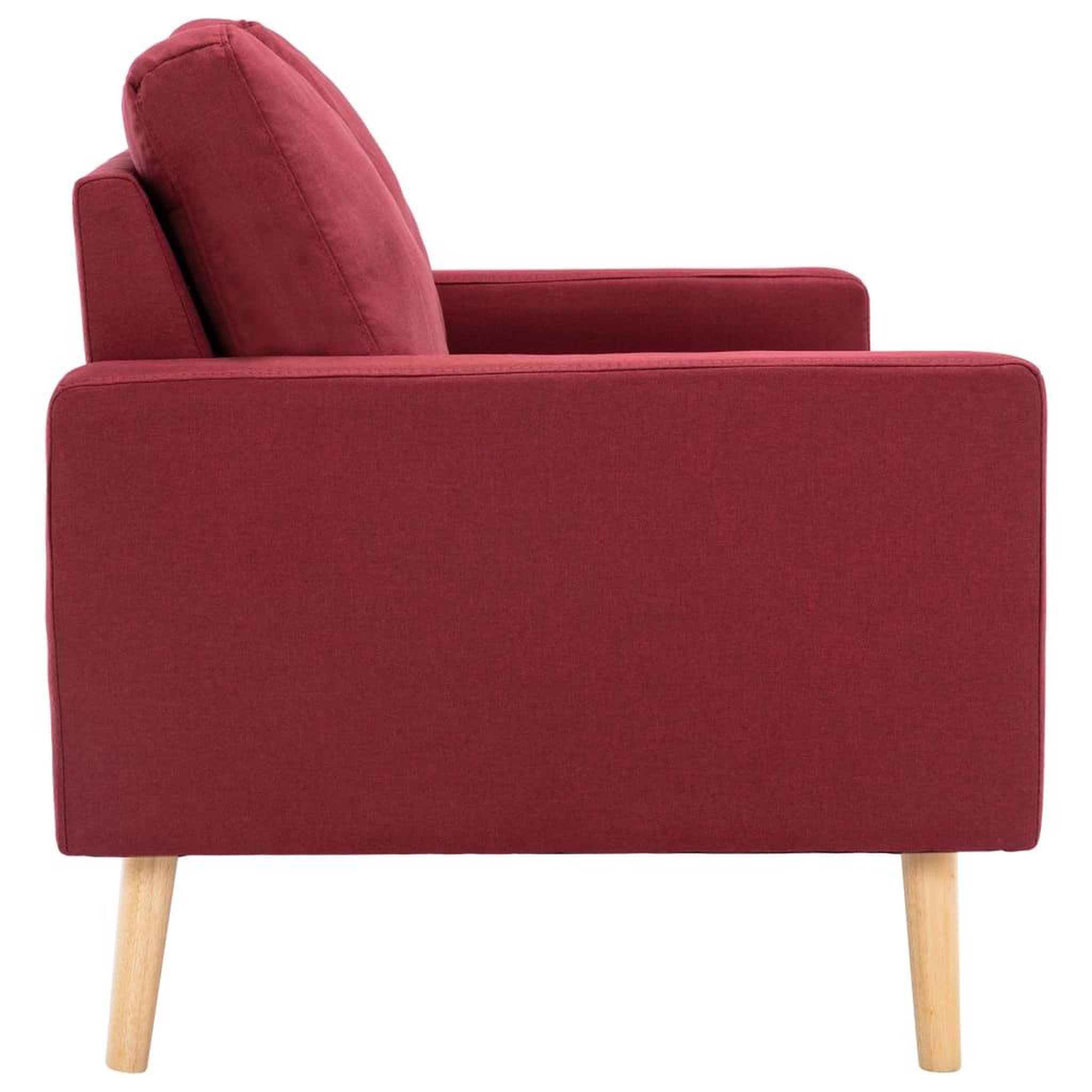 Voir la diapositive 4 : VIDAXL Canape a 2 places Rouge bordeaux Tissu