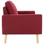 Voir la diapositive 4 : VIDAXL Canape a 2 places Rouge bordeaux Tissu