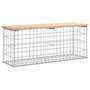 Voir la diapositive 2 : VIDAXL Banc de jardin design de gabion 103x31,5x42 bois massif de pin
