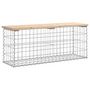 Voir la diapositive 2 : VIDAXL Banc de jardin design de gabion 103x31,5x42 bois massif de pin