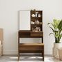Voir la diapositive 3 : VIDAXL Coiffeuse avec miroir Chene marron 74,5x40x141 cm
