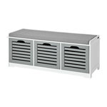 SOBUY SoBuy - Banc de rangement à trois tiroirs pour chaussures - Moderne - FSR23. Coloris disponibles : Marron, Blanc