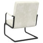Voir la diapositive 4 : VIDAXL Chaise cantilever Blanc creme Velours