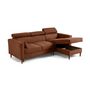 Voir la diapositive 5 : BEST MOBILIER Alicante - canapé d'angle réversible convertible avec têtières - coffre - 4 places - en tissu texturé