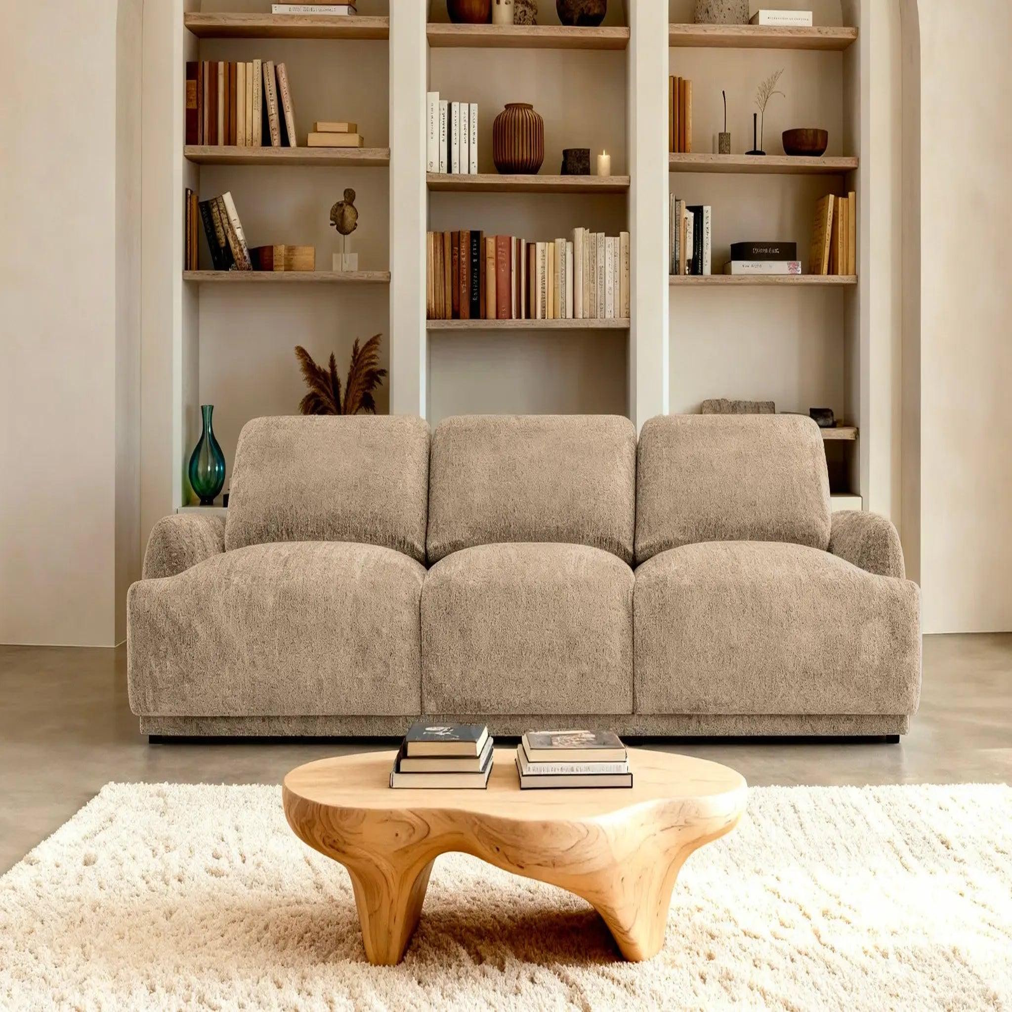 Voir la diapositive 3 : CASANOVA PARIS Rosalie - canapé droit tissu chenille 3 places