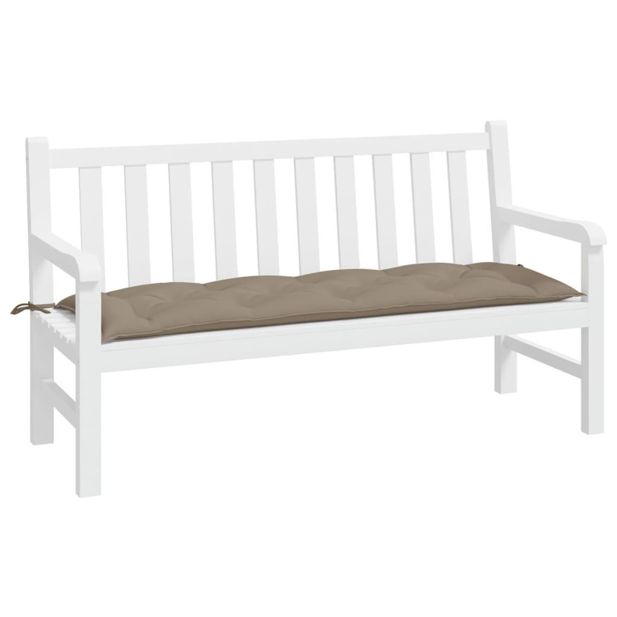 Voir la diapositive 3 : VIDAXL Coussin de banc de jardin taupe 150x50x7 cm tissu oxford