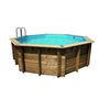 Voir la diapositive 2 : UBBINK Piscine hors sol bois octogonale - 510x120cm -Liner Bleu - OCEA