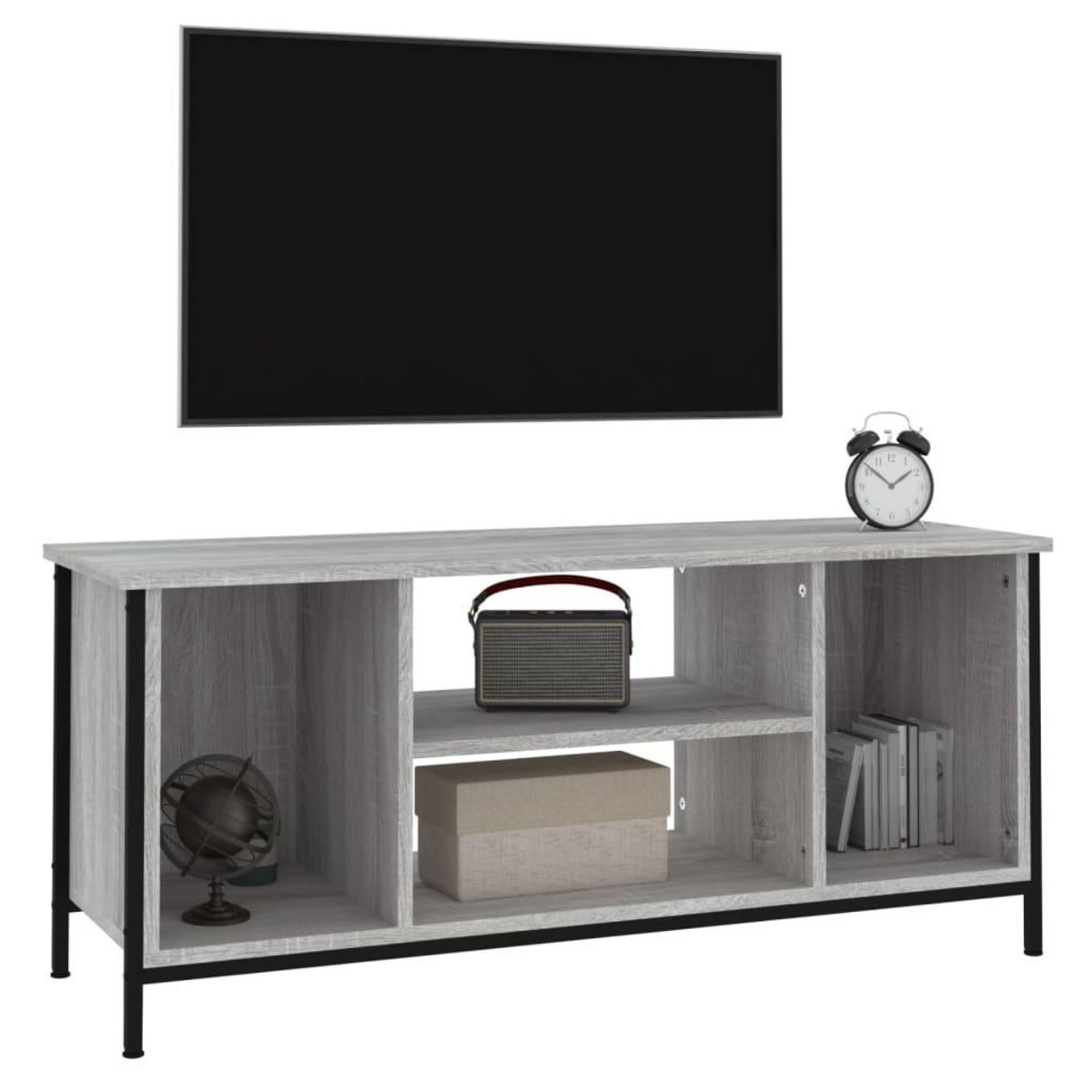 VIDAXL Meuble TV sonoma gris 102x35x45 cm bois d'ingenierie