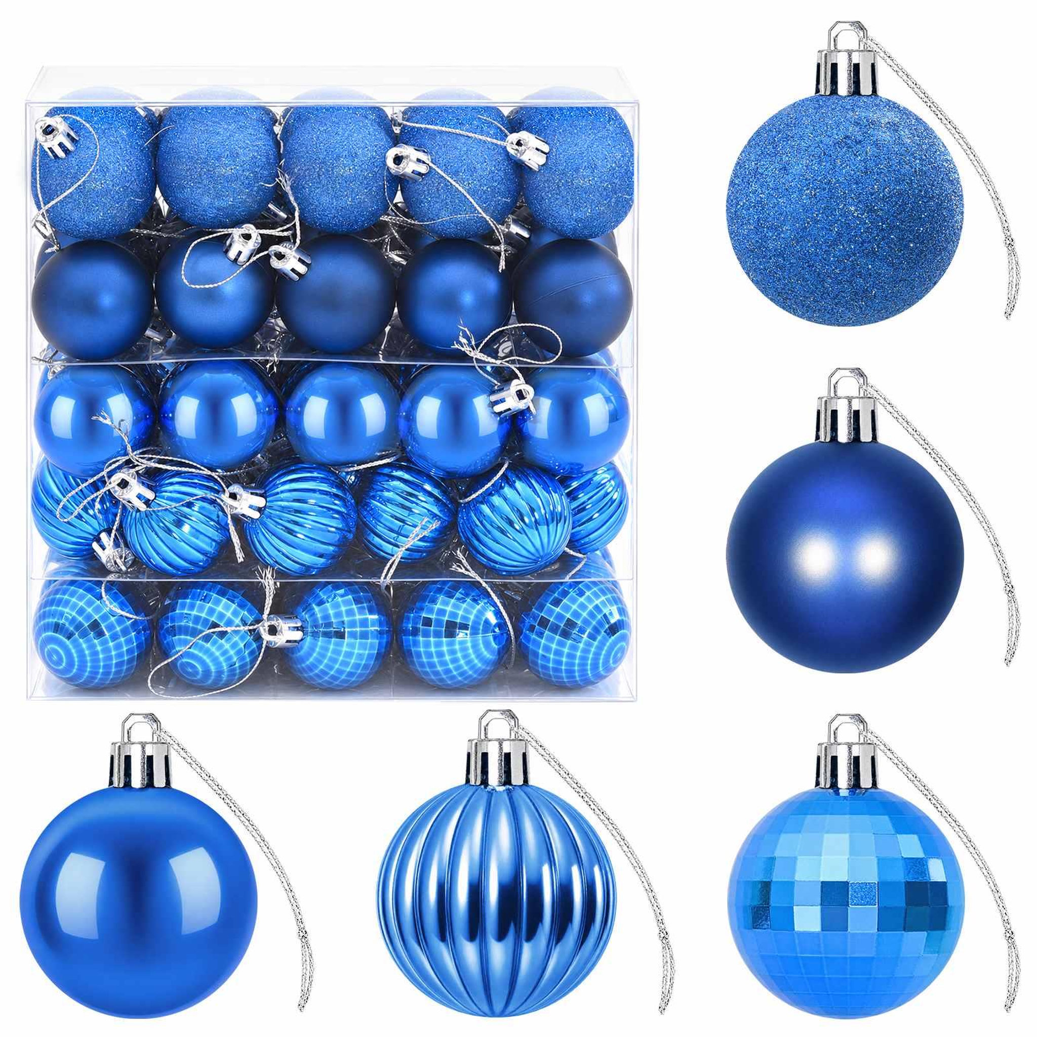 VIDAXL Ensemble de boules de Noël 100 pc Bleu 4 cm Polystyrene