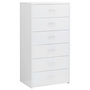 Voir la diapositive 2 : VIDAXL Buffet avec 6 tiroirs Blanc brillant 50x34x96cm Bois ingenierie