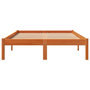 Voir la diapositive 4 : VIDAXL Cadre de lit sans matelas cire marron 140x200cm bois pin massif